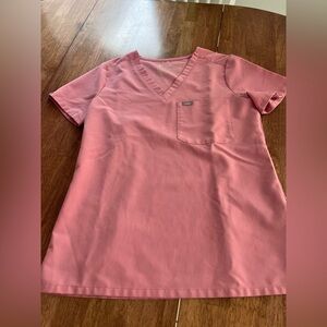 Figs Women’s Rose/Light Pink V-Neck Scrub Top Size XS